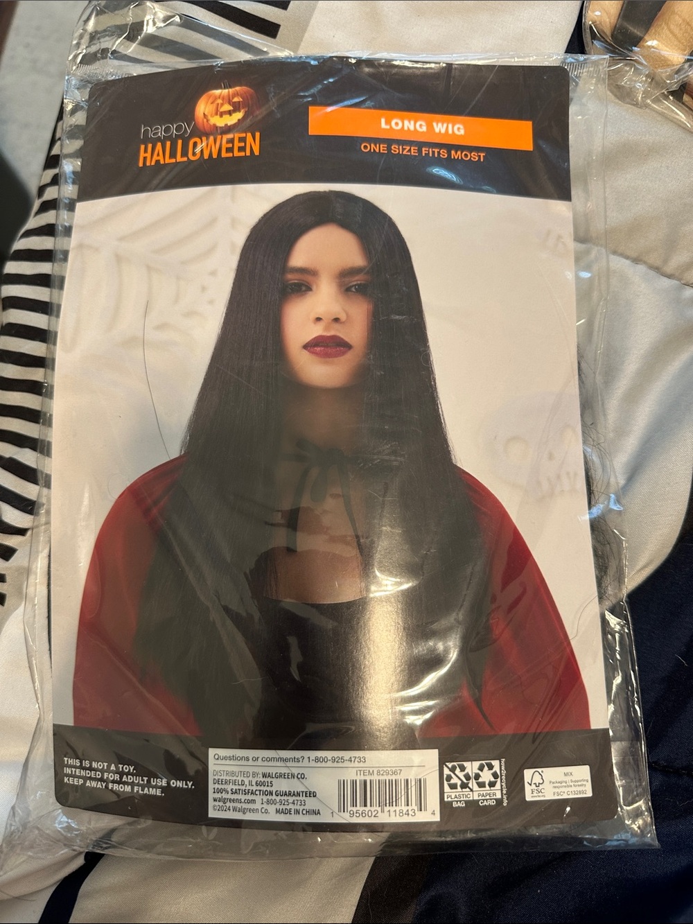 Long Black Wig - Straight